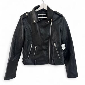 Altar'd State Women's Black Faux Leather Jacket
